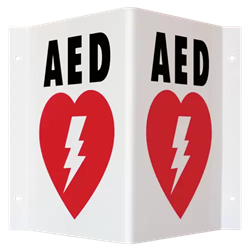 AED Wall Sign Triangle TSP 2